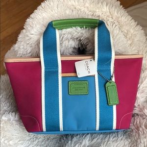 Multicolor Coach Hamptons Weekend Collection Purse